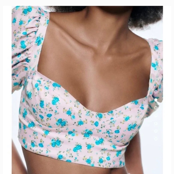 Zara Tops Zara Floral Print Corset Top Poshmark